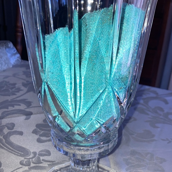 PRINCESS HOUSE heavy 2-piece glass candlestick w/ pretty pattern. $19 - Picture 5 of 6